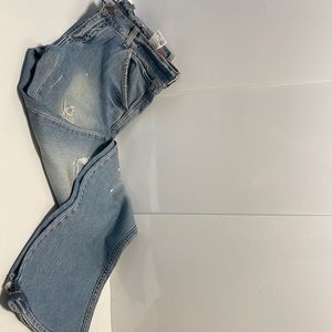 Express Super Cool Flare Leg Distressed Jeans!